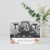 Blush Bouquet Save the Date Announcement Postcard (Standing Front)