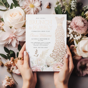 Blush Bridal Shower Brunch & Bubbly Rose Gold
