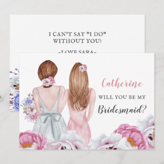 Blush Bride Best friend Will You Be My Bridesmaid Invitation
