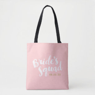 Blush Bride's Squad Personalized Bridal Party Tote
