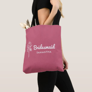 Blush Bridesmaid Proposal Maid of honour Gift  Tote Bag