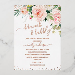 Blush Brunch And Bubbly ROSE GOLD Bridal Shower 