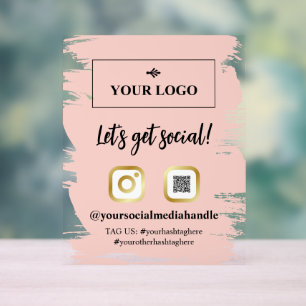 Blush Brushstrokes Gold Logo Obtenons Social
