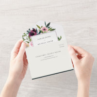 BLUSH BURGUNDY FLORAL BUNCH WATERCOLOR WEDDING ALL