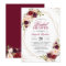 Blush Burgundy Floral Gold Frame Bridal Shower