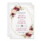 Blush Burgundy Floral Modern Gold Frame Wedding