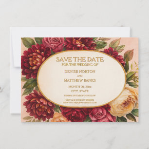 Blush Burgundy Floral Watercolor Wedding