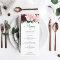 Blush Burgundy Wedding Menu or Bridal Shower Menu 