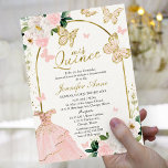 Blush Butterfly Spanish Quinceanera Invitations<br><div class="desc">Adorable, blush pink floral, 15th birthday party invitations. Easy to personalize with your details. Please get in touch with me via chat if you have questions about the artwork or need customization. Check the collection for more items. PLEASE NOTE: For assistance on orders, shipping, product information, etc., contact Zazzle Customer...</div>