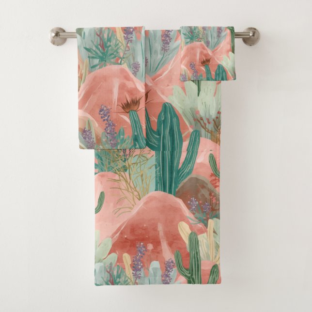 Blush Canyon Desert Bloom Watercolor Scene (En situation)
