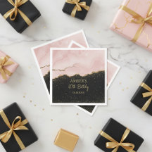 Blush Champagne Gold Glitter Abstract Watercolor