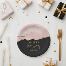 Blush Champagne Gold Glitter Abstract Watercolor