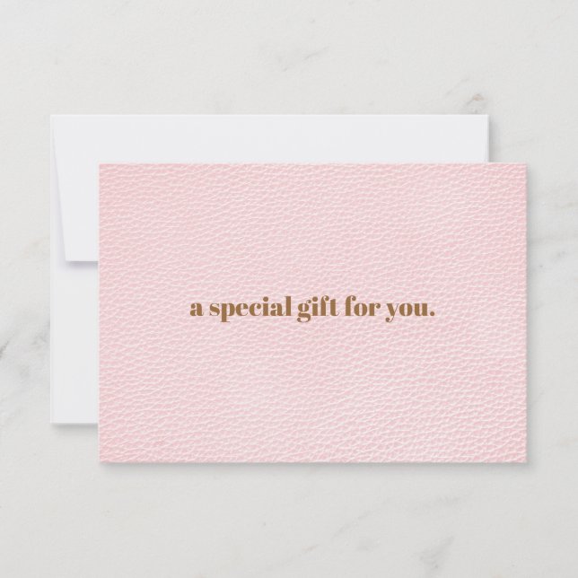 Blush Chic | Carte cadeau Elegant Leather Look (Devant)