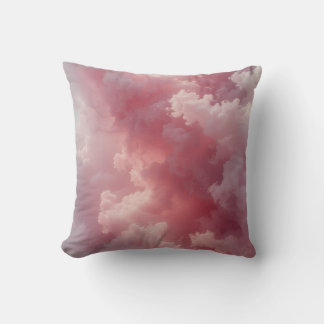Blush Cloud Mirage Throw Pillow