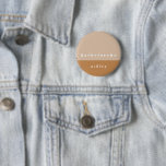 Blush Colour Block Bridesmaid Button<br><div class="desc">Modern and minimal blush colour block Bridesmaid button featuring a beautiful typography. Personalize for your bridal party or birthday shindig.</div>