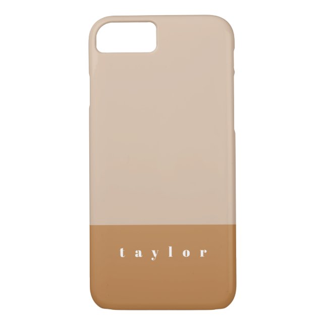 Blush Colour Block Personalized Case-Mate iPhone Case (Back)