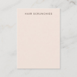Blush-coloured Hair Scrunchies Display Card