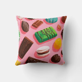 Blush Confection Throw Pillow