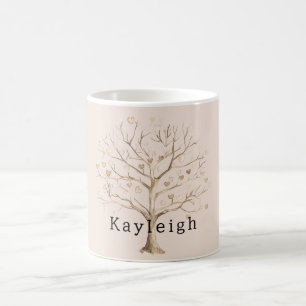 Blush Cream Hearts Tree Coffee Mug