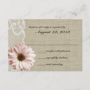 Blush Daisy and Lace Country Burlap Response