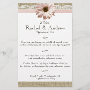 Blush Daisy Country Lace Menu