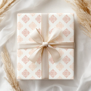 Blush Damask Pretty Custom Wrapping Paper