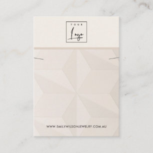 BLUSH DIAMOND TEXTURE NECKLACE BRACELET DISPLAY BUSINESS CARD