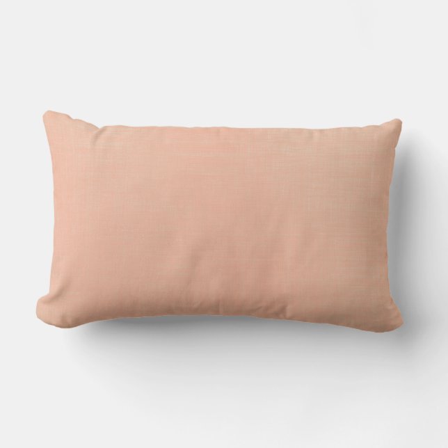 Blush Distressed Solid Colour Lumbar Pillow (Front)