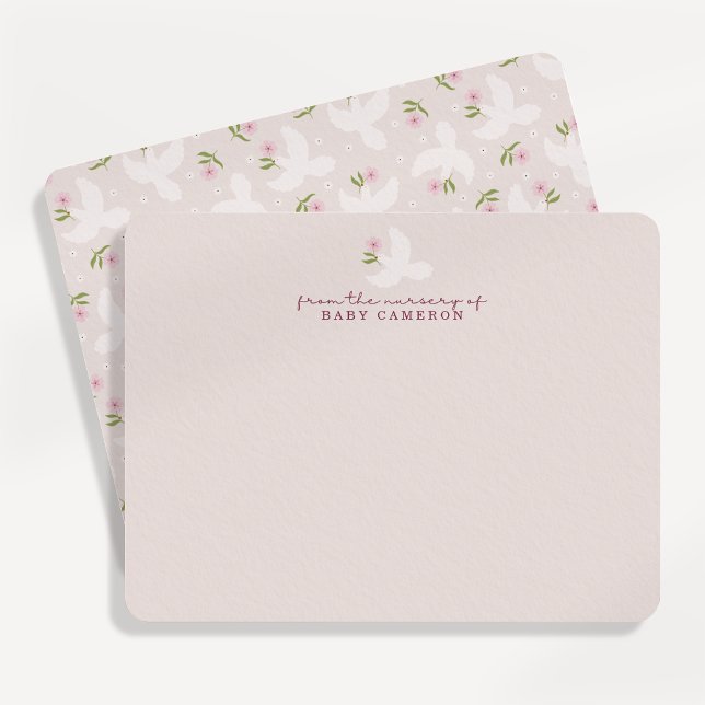 Blush Dove Nursery Note Card (Creator Uploaded)