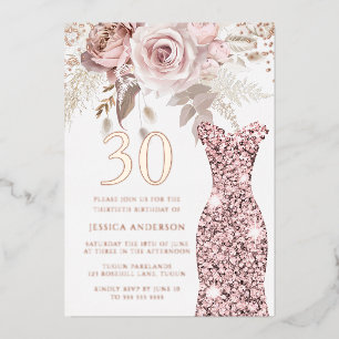 Blush Dress Fabulous 30th Birthday Party Rose Gold