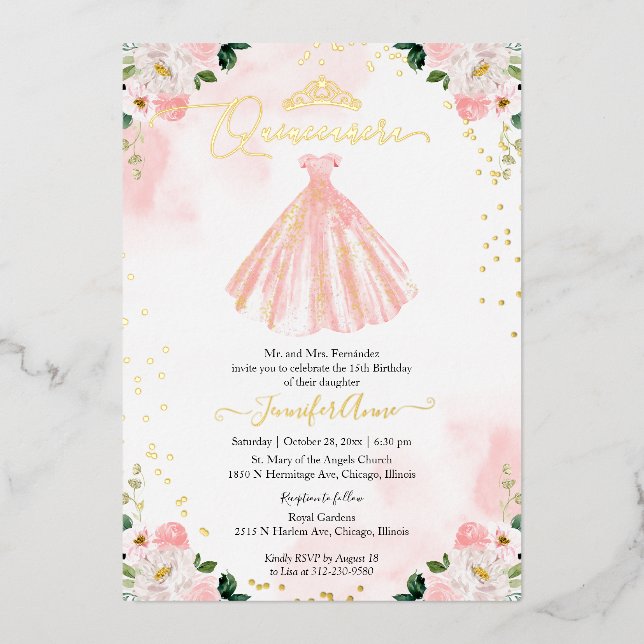 Blush Dress Quinceanera  (Front)