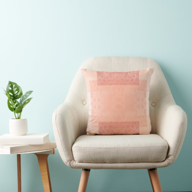 Blush Dunes Pastel  with Warm Sand & Oriental  Throw Pillow (Chair)