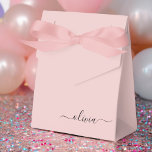 Blush Dusty Pink Girly Script Monogram Name Modern Favor Box<br><div class="desc">Blush Dusty Pink Sparkle Glitter Monogram Add Your Own Name Paper Party Gift Boxes This makes the perfect sweet 16 birthday,  wedding,  bridal shower,  anniversary,  baby shower or bachelorette party gift for someone that loves glam luxury and chic styles.</div>