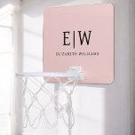 Blush Dusty Pink Modern Script Girly Monogram Name Mini Basketball Hoop<br><div class="desc">Blush Dusty Pink Simple Script Monogram Name Mini Basketball Hoop. This makes the perfect sweet 16 birthday,  wedding,  bridal shower,  anniversary,  baby shower or bachelorette party gift for someone that loves glam luxury and chic styles.</div>