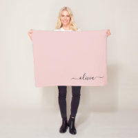 Blush Dusty Pink Monogram Name Modern