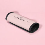 Blush Dusty Pink Simple Girly Monogram Name Luggage Handle Wrap<br><div class="desc">Blush Dusty Pink Simple Script Monogram Name Luggage Handle Wrap. This makes the perfect graduation,  sweet 16 birthday,  wedding,  bridal shower,  anniversary,  baby shower or bachelorette party gift for someone that loves glam luxury and chic styles.</div>