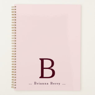 Blush Élégant Monogramme Nom