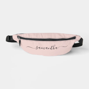 Blush Elegant Swash Signature Name Fanny Pack