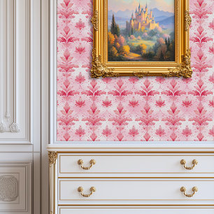 Blush Enchanted Foliage Princesscore Wallpaper