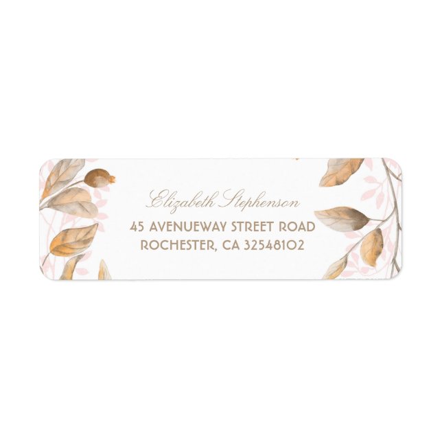 Blush et Gold Branches Mariage vintage (Devant)