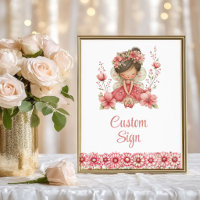 Blush Fairy Girl Whimsical Floral Birthday Custom