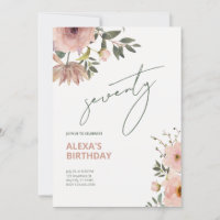 Blush Feminine Floral Jubilee Birthday
