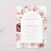 Blush Floral Arch Elegant Wedding