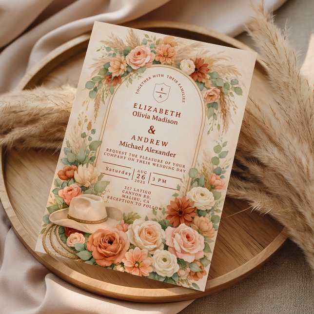 Blush Floral Arch Wedding Invitation (Creator Uploaded)