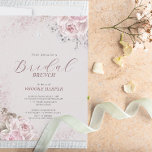 Blush Floral Bridal Brunch   Invitation<br><div class="desc">Invited your friends and family to a bridal brunch, instead of a bridal shower. Your guests and the bride to be will love this pretty blush pink floral design. With a modern style calligraphy font and easy to use templates, you'll create your own unique invitations. A combination of dusty rose...</div>