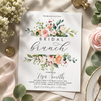 Blush Floral Bridal Shower Invitation