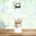Blush Floral Bride 532 Ml Water Bottle<br><div class="desc">Multiple colours available. Personalize with your name or title.</div>