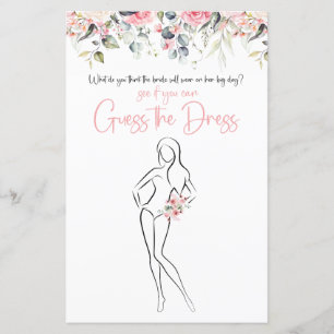 Blush Floral Carte de jeu Devinez la robe