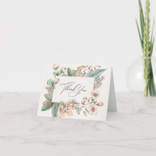 Blush Floral carte de remerciements pour anniversa