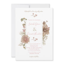 Blush Floral Christian Wedding Invitation